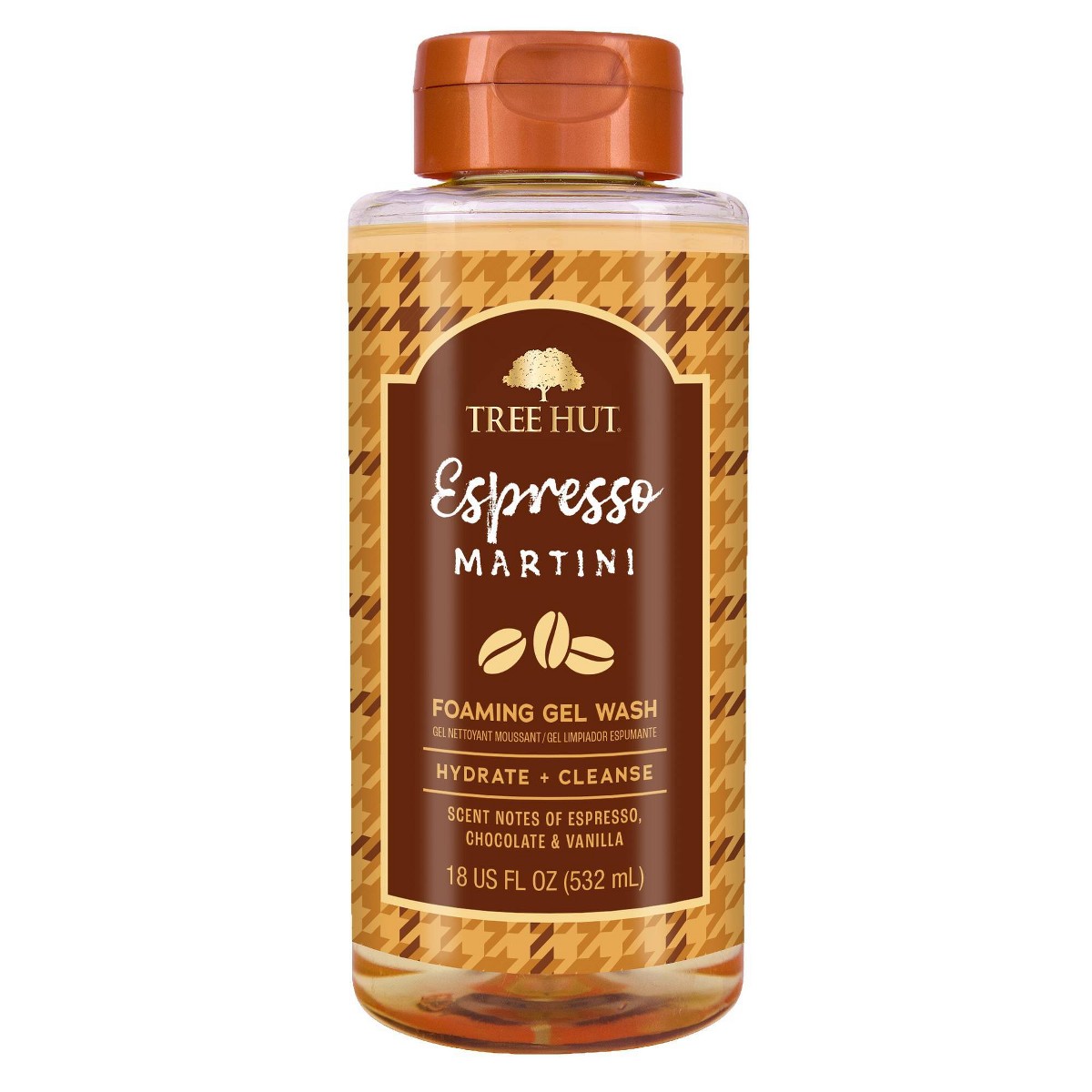 Gel de baño Tree Hut Espresso Martini de 532 ml, vista frontal