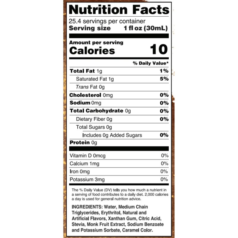 Keto Peanut Butter Cup Syrup with MCT