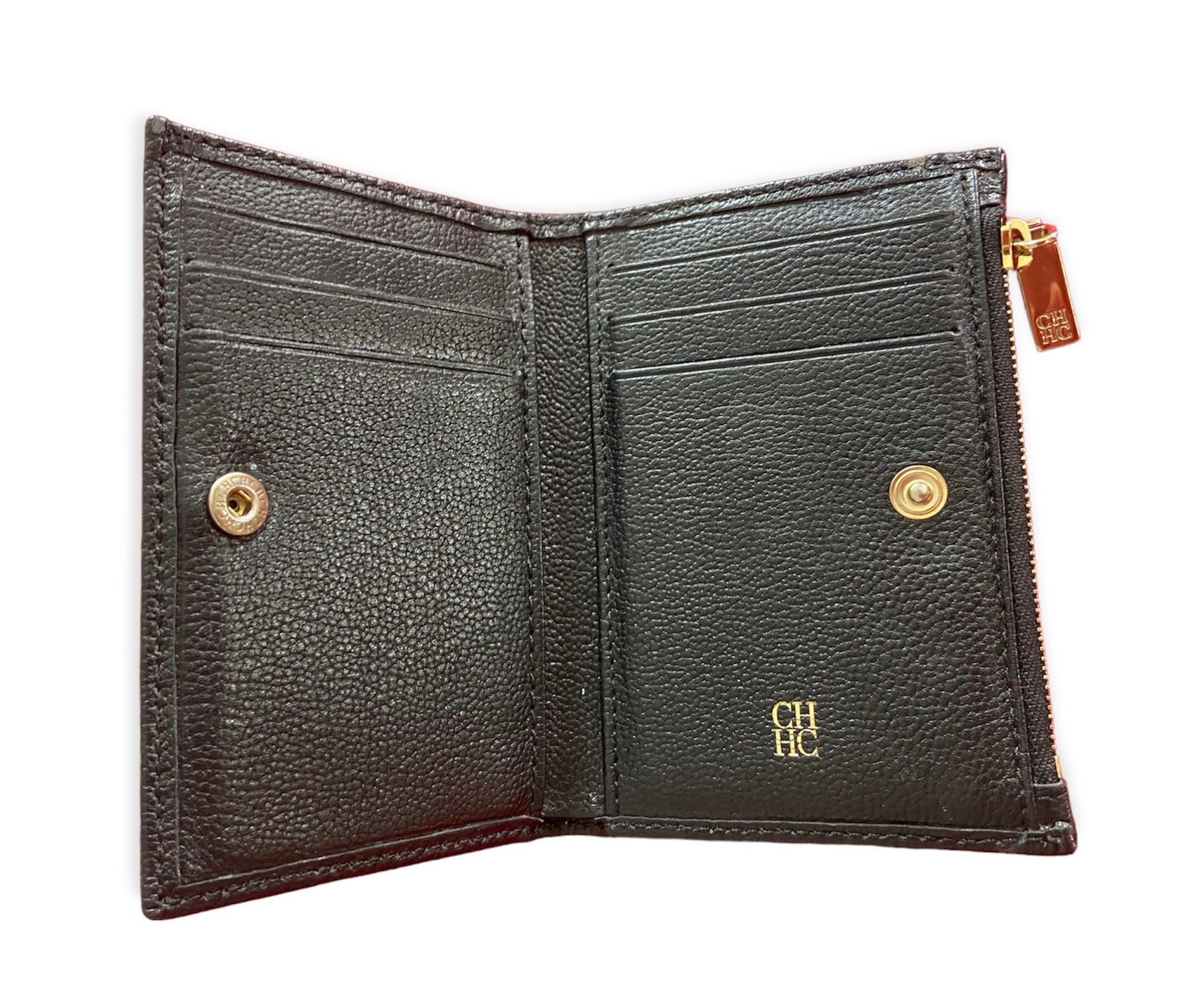 Cartera doblada con monedero