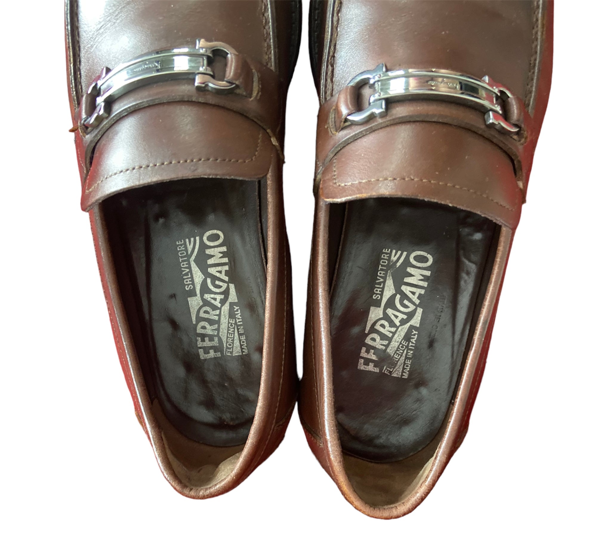 Mocasines Ferragamo de piel lisa con doble gancino