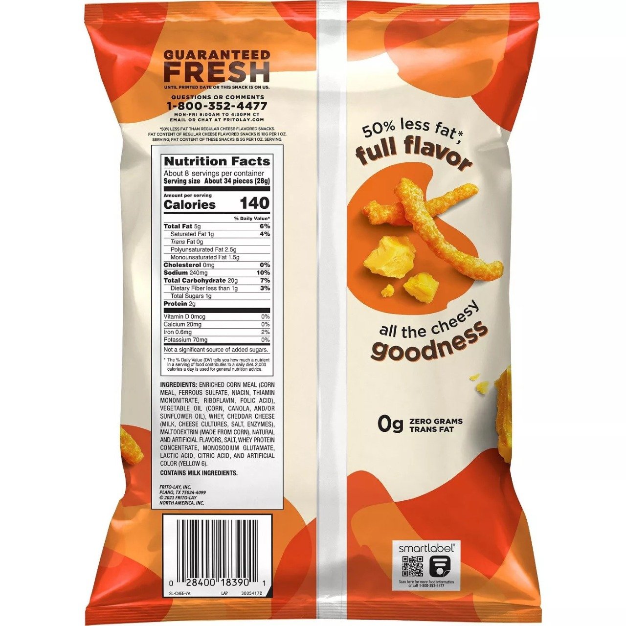 Cheetos Baked Crunchy Cheese - 50% menos grasa