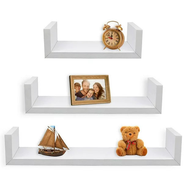 Greenco - Set of 3 Floating Wall U Shelves | Repisas y Estantes