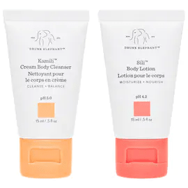 Kamili Cream Body Cleanser trial size + Sili Body Lotion trial size - 15 mL