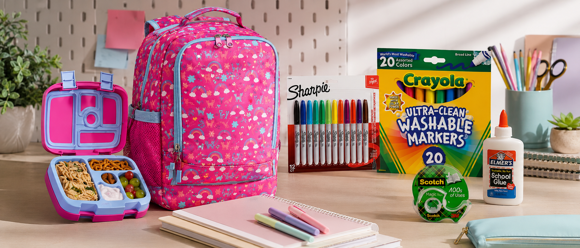 Útiles escolares, mochilas, loncheras y artículos de oficina