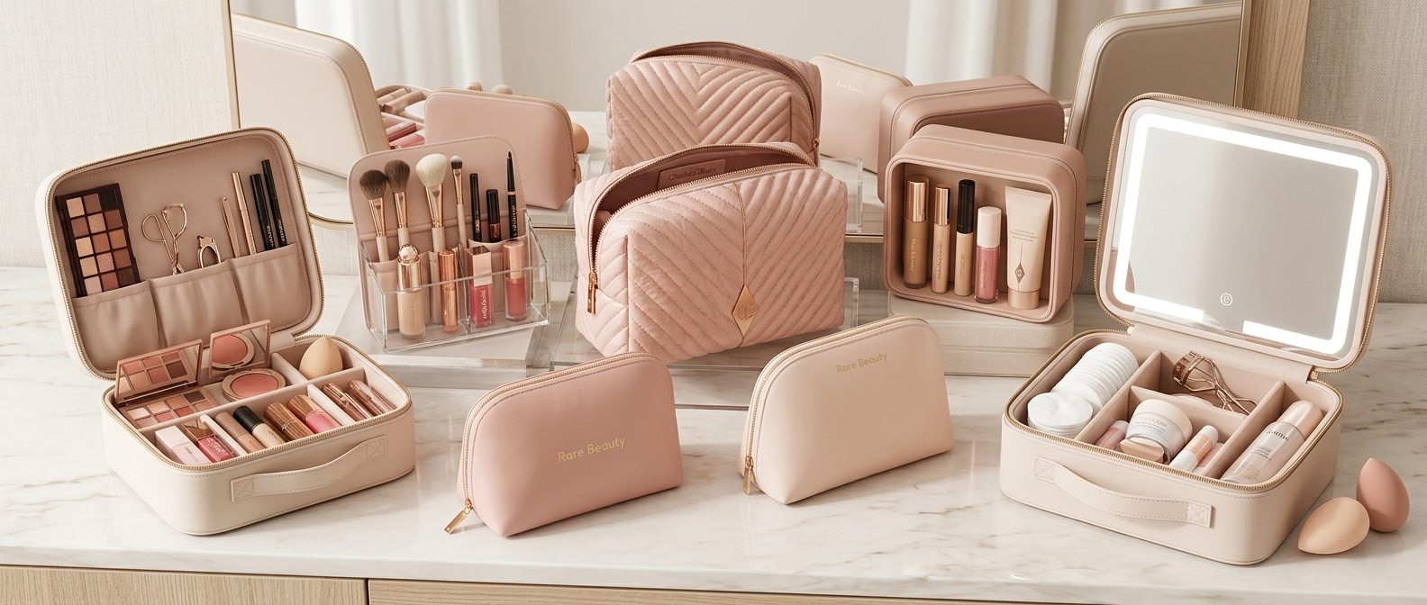 Cosmetiqueras, bolsas para maquillaje y neceseres de viaje