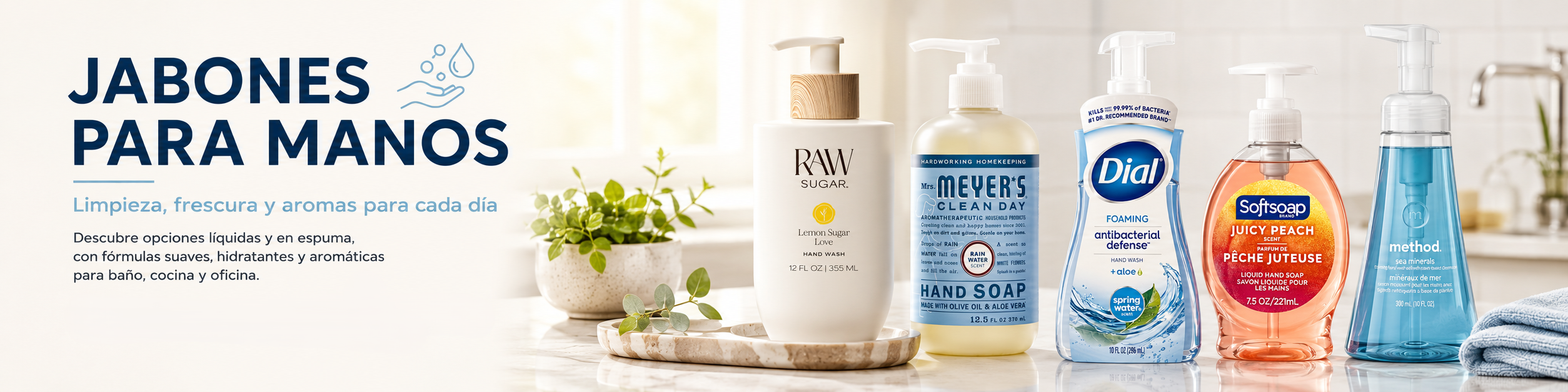 Jabones para manos líquidos y en espuma con aromas especiales