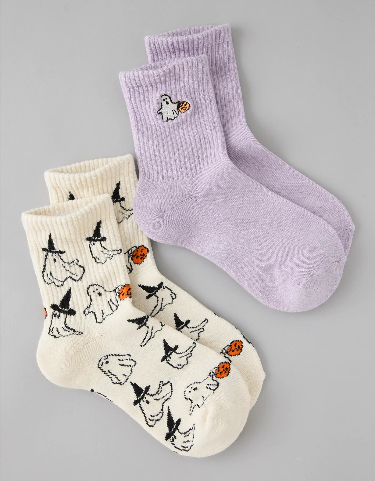 AE Halloween Cropped Crew Socks 2-Pack