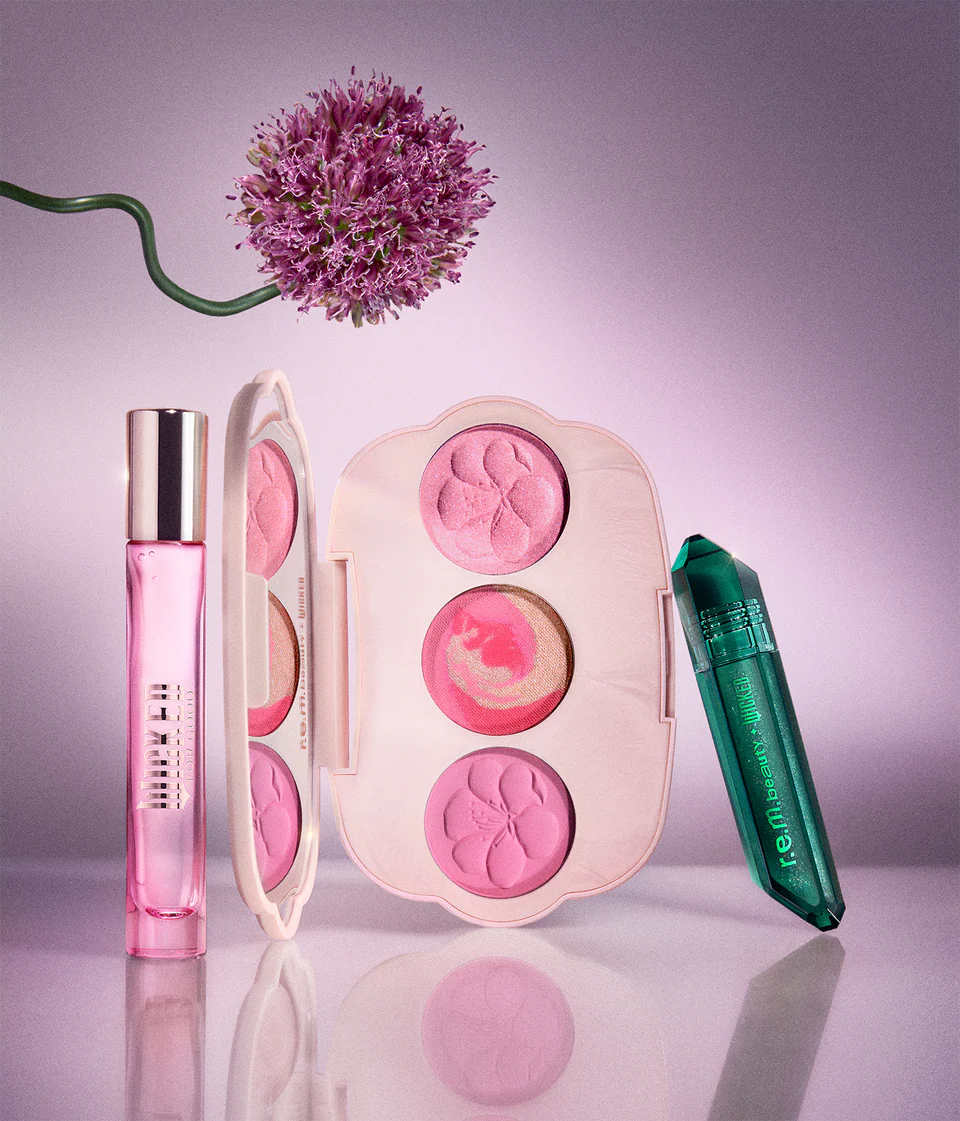 r.e.m. beauty x Wicked: For Good you've been glinda-fied! fragrance & makeup set