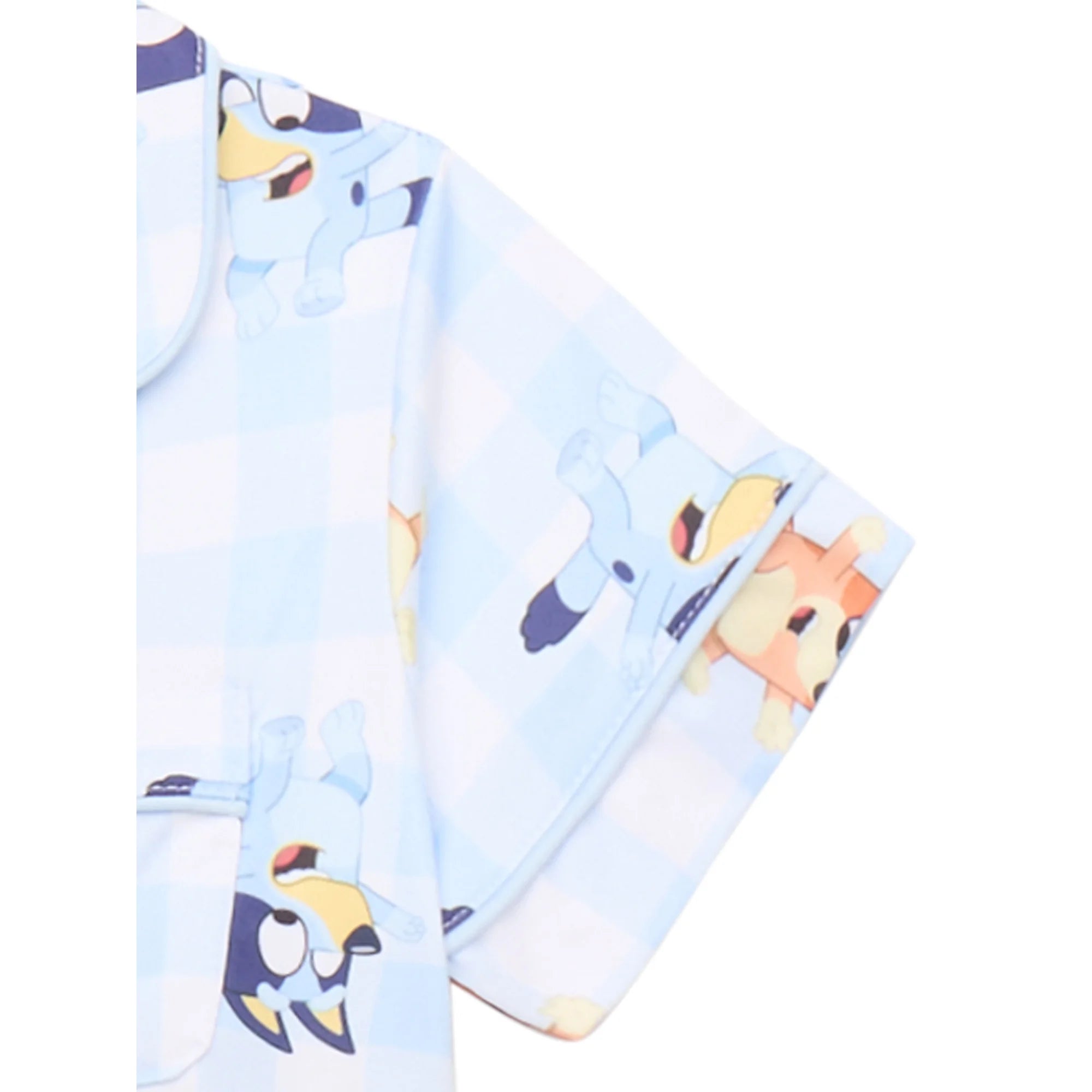 Girls Short Sleeve Button Down Top with Shorts, 2-Piece Pajama Set