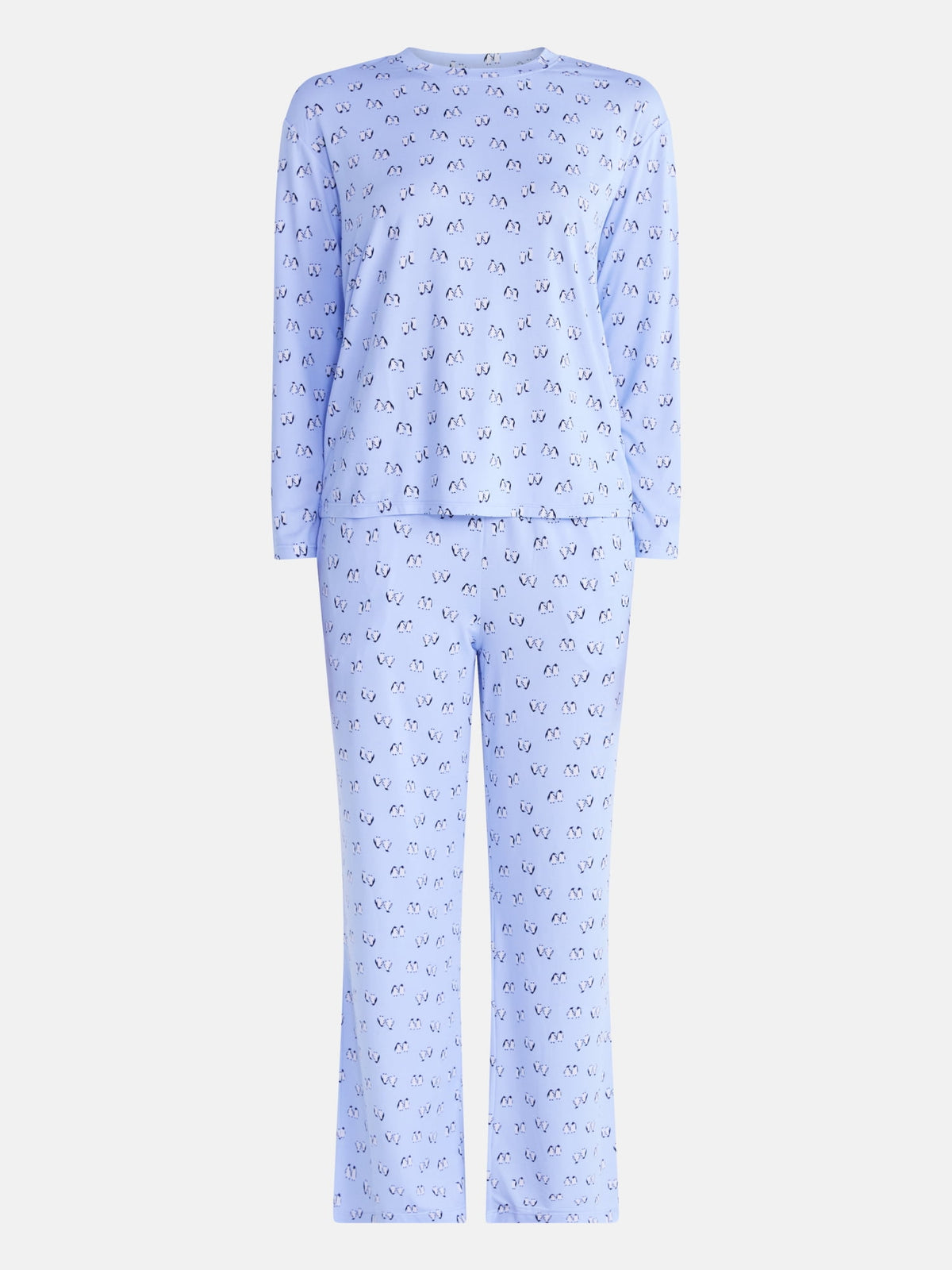 Joyspun Dreamy Soft Collection para mujer, JOS Cool Blue Penguins, imagen adicional del diseño de pijama #color_JOS Cool Blue Penguins