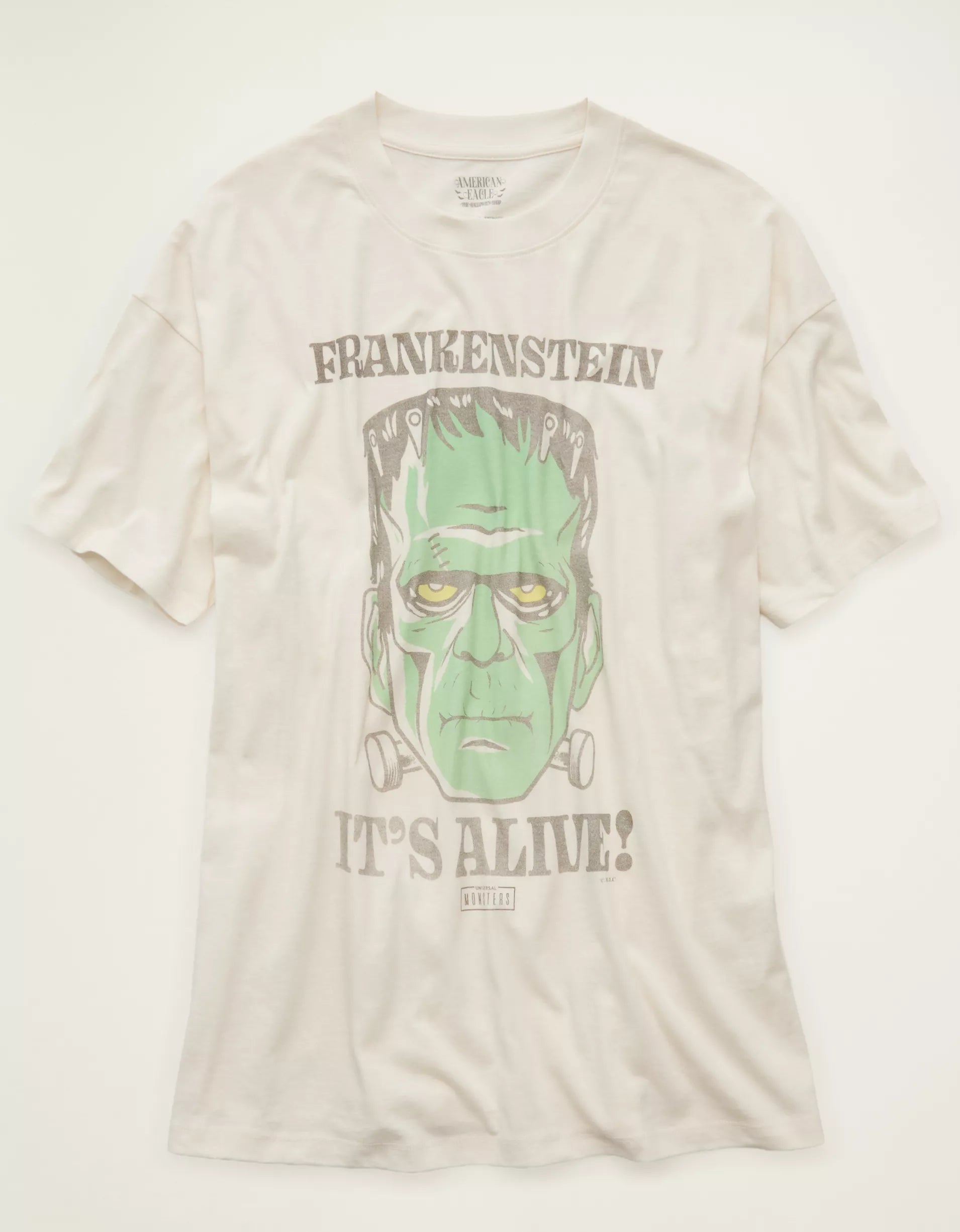 AE Oversized Frankenstein Halloween Graphic T-Shirt