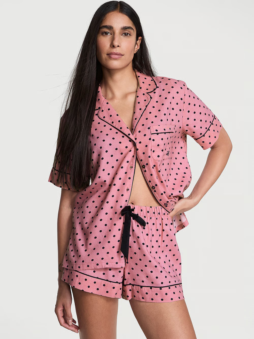Flannel Short Pajama Set