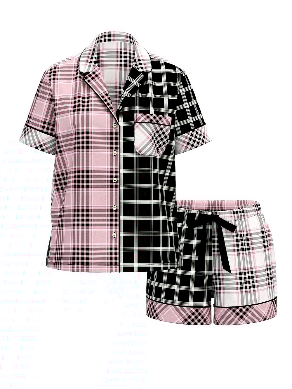 Flannel Short Pajama Set
