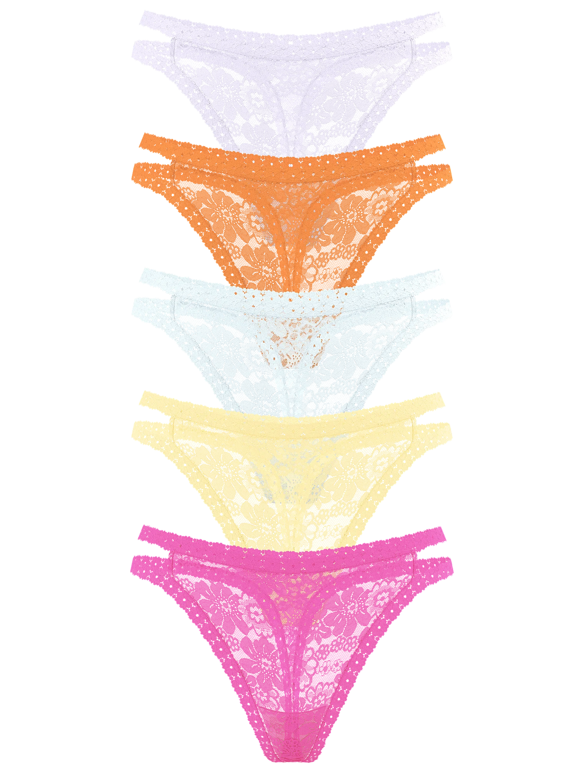 5-Pack Wink Strappy Thong Panty - Talla L