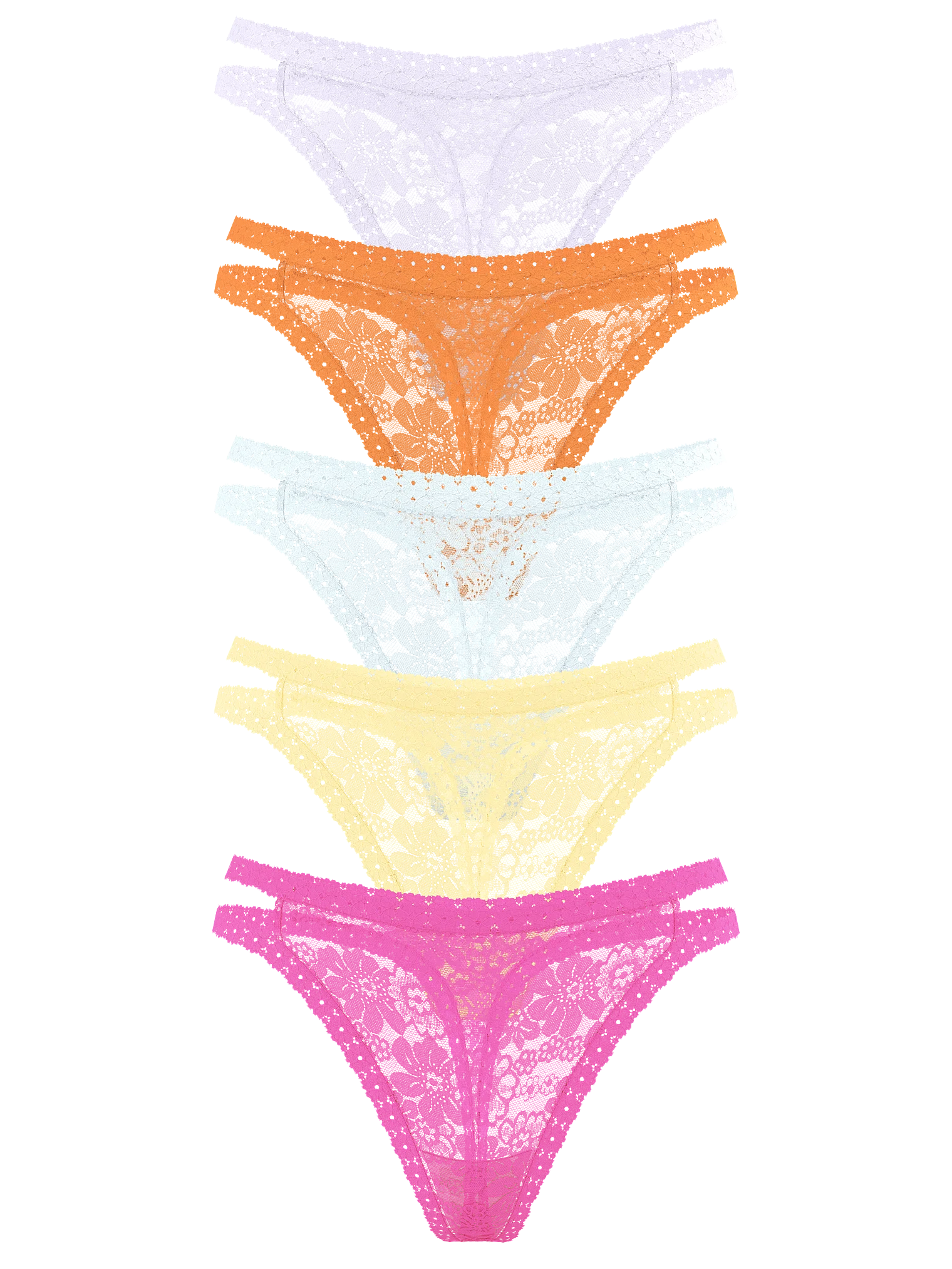 5-Pack Wink Strappy Thong Panty - Talla M