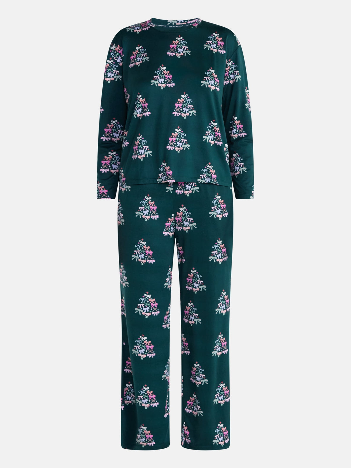 Joyspun Dreamy Soft Collection para mujer, JOS Hunter Elegance Bows, imagen adicional del diseño de pijama #color_JOS Hunter Elegance Bows