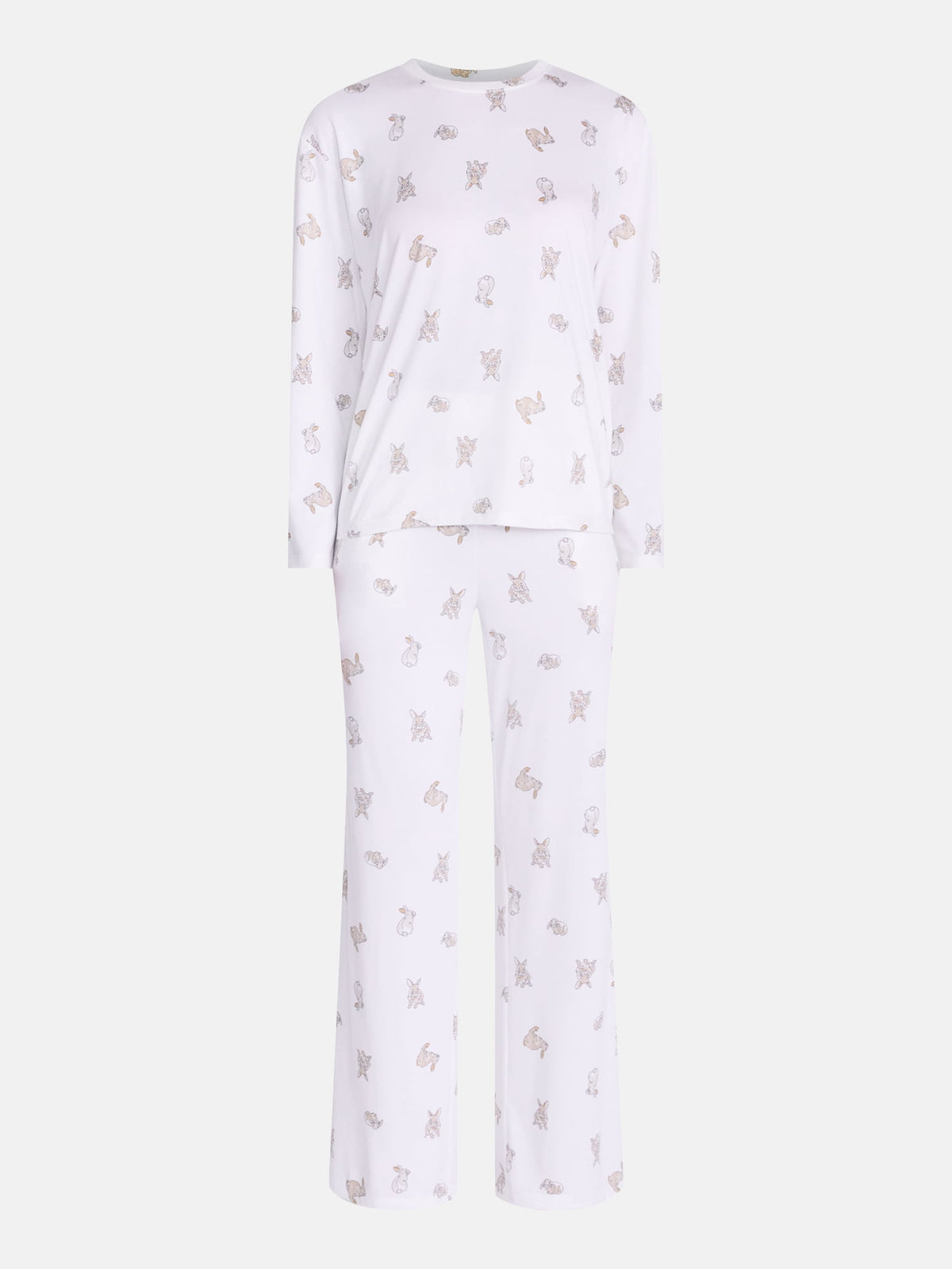Joyspun Dreamy Soft Collection para mujer, JOS Winter White Bunny, imagen adicional del diseño de pijama #color_JOS Winter White Bunny