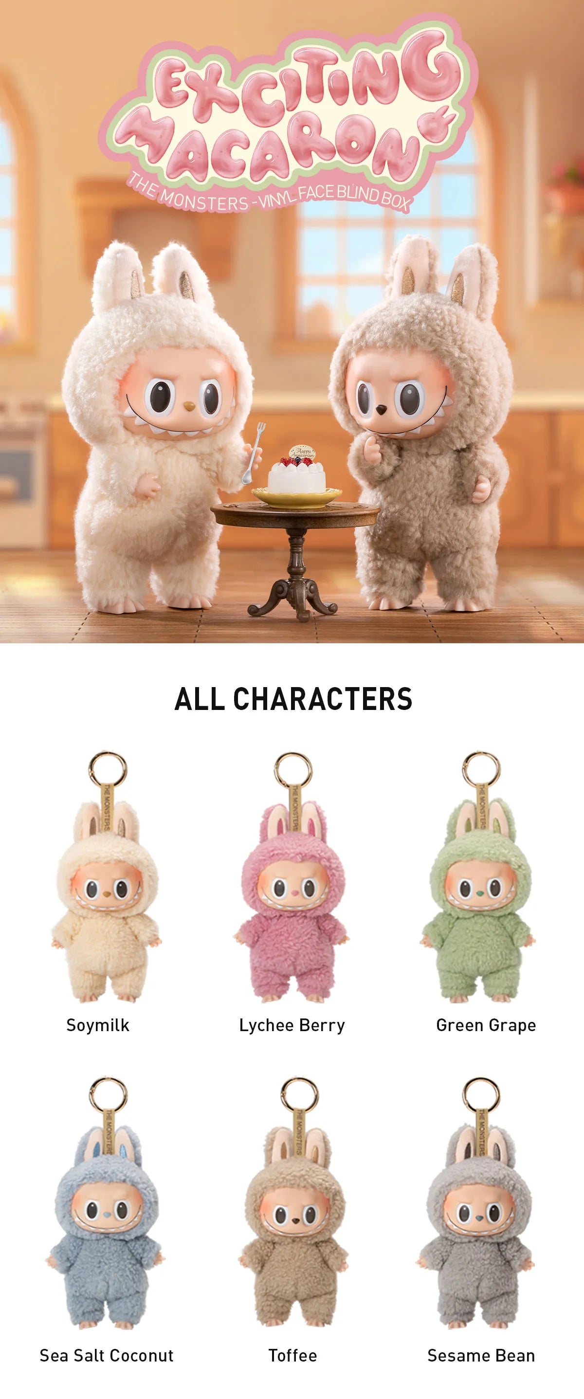 THE MONSTERS - Labubu Exciting Macaron Vinyl Face Blind Box