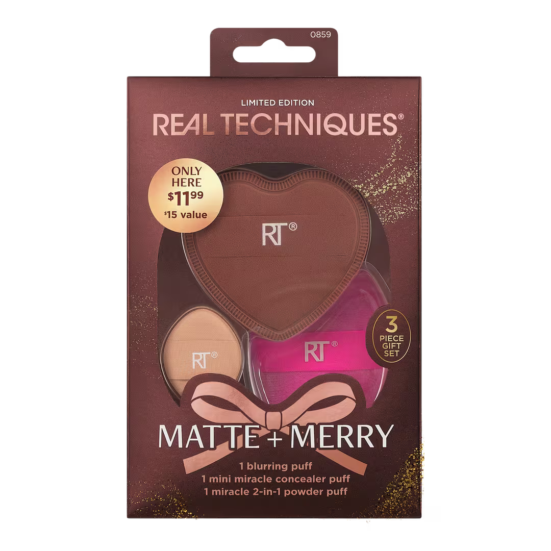Matte + Merry Makeup Puff Gift Set