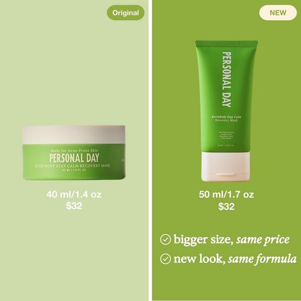 Everybody Stay Calm Recovery Mask de Personal Day para piel con tendencia al acné