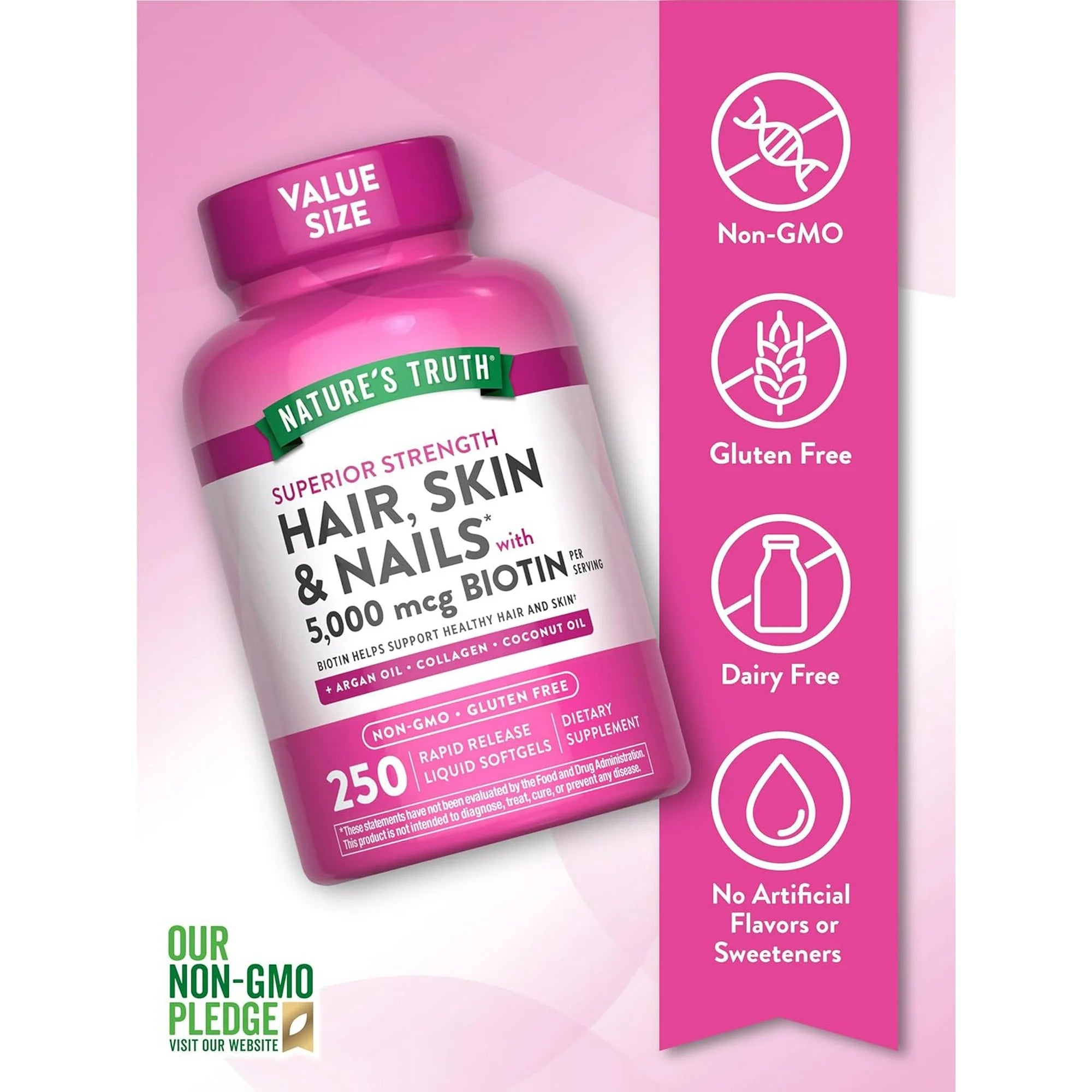 Extra Strength Hair, Skin & Nails 250 Softgels