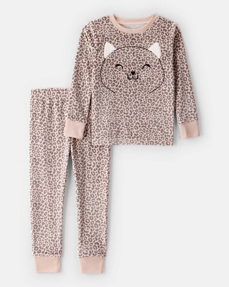 Toddler Girl Avenue Twirl™ Dress in DeniToddler Girl Leopard DreamPlush Long-Sleeve Snug Fit 2-Piece Pajamas - Brownm - Blue