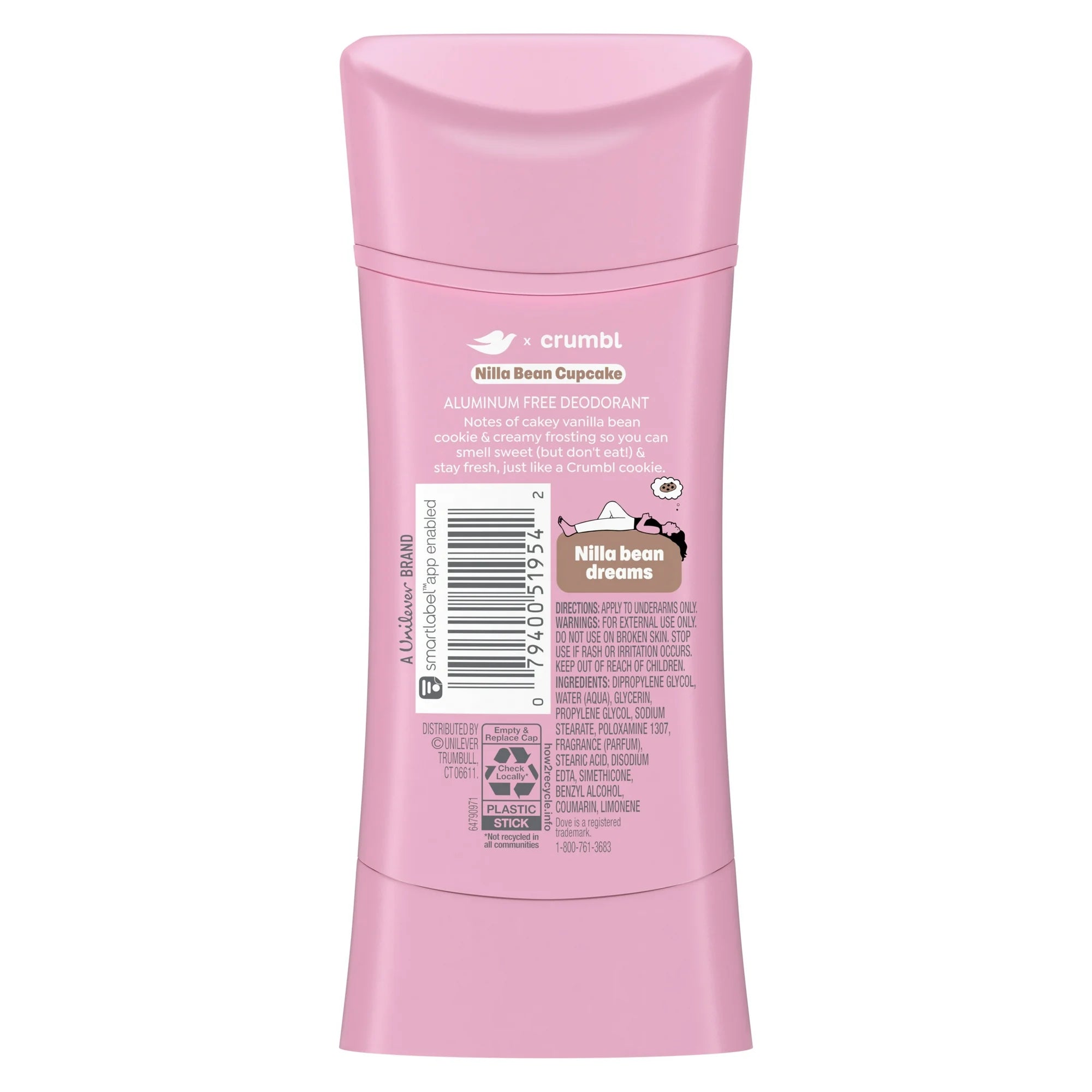 Crumbl Deodorant Stick Crumbl - Nilla Bean Cupcake