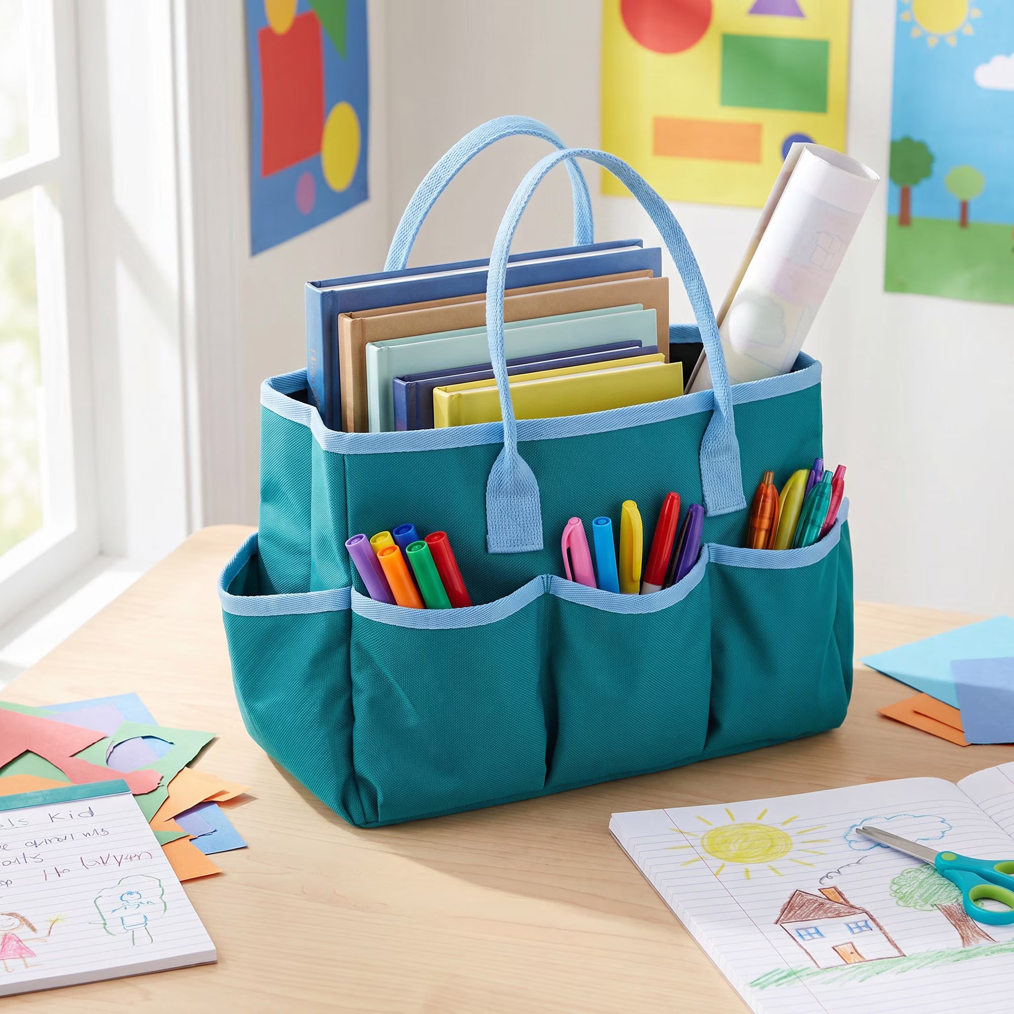 Carry-All Teacher Tote Bag Organizer