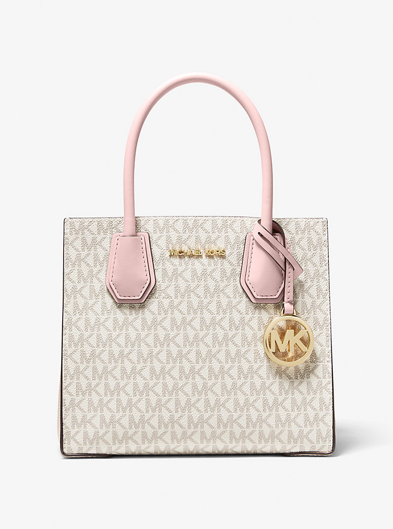 Bolsa crossbody Michael Kors Mercer beige con rosa para mujer