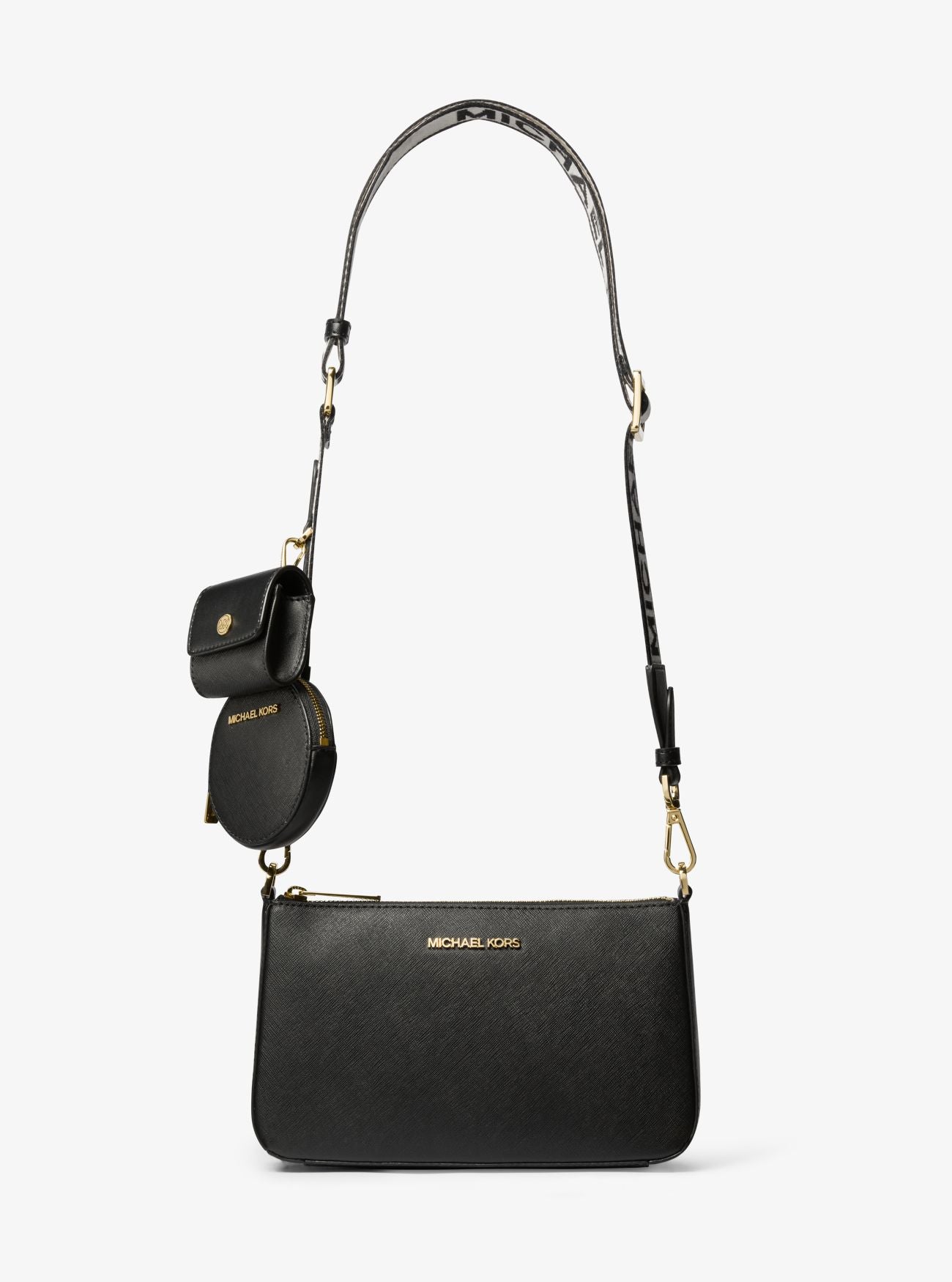 Michael Kors - Jet Set Saffiano Leather Crossbody Bag with Case for Apple Airpods Pro | Bolsa
