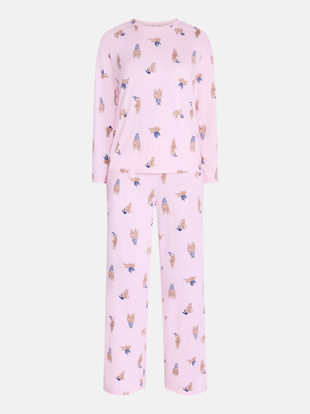 Joyspun Dreamy Soft Collection para mujer, JOS Pink City Bear, imagen adicional del diseño de pijama #color_JOS Pink City Bear