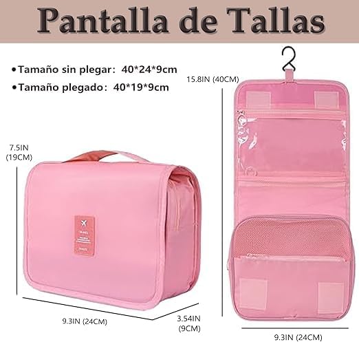 Neceser de Viaje Plegable con Gancho