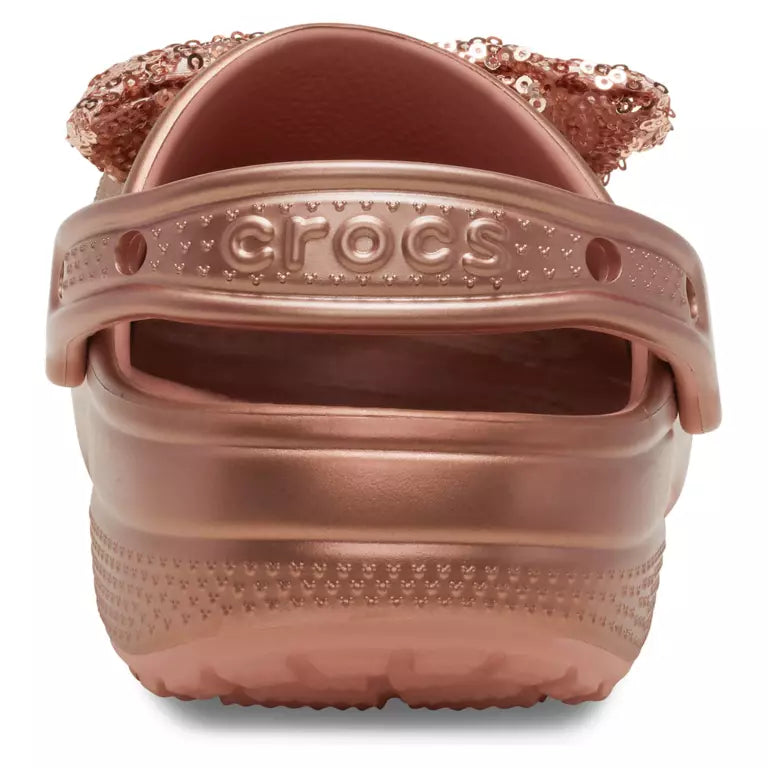 Zuecos Crocs Minnie Mouse rose gold con diseño Disneycore para adulto
