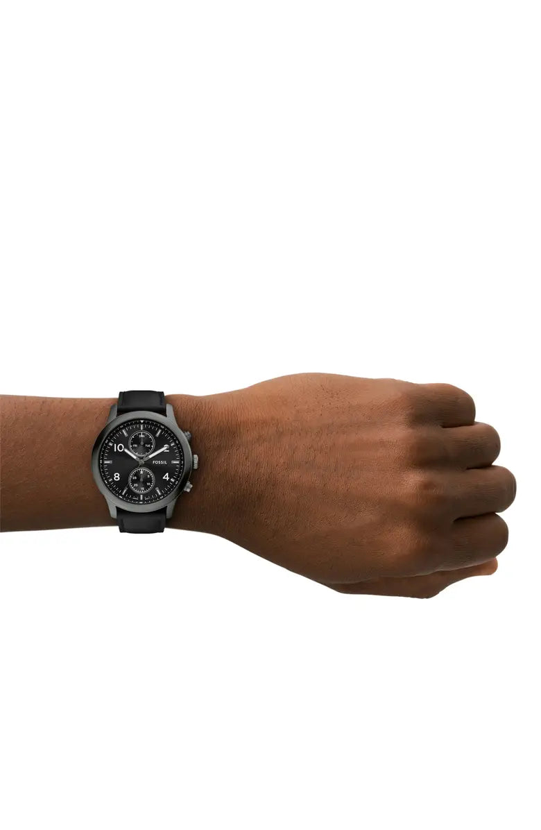 Bennett Chronograph Leather Strap Watch, 45mm