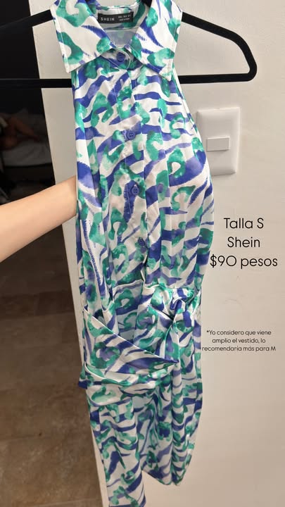 Shein blanco, azúl, verde - S