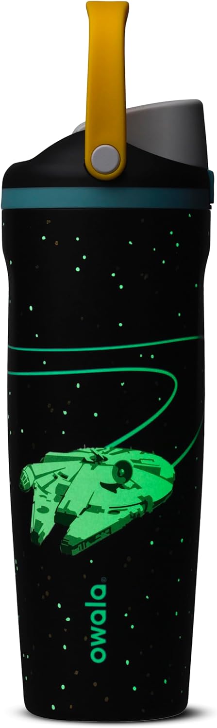 Freesip Botella de Agua de acero inoxidable con popote - Edición Star Wars