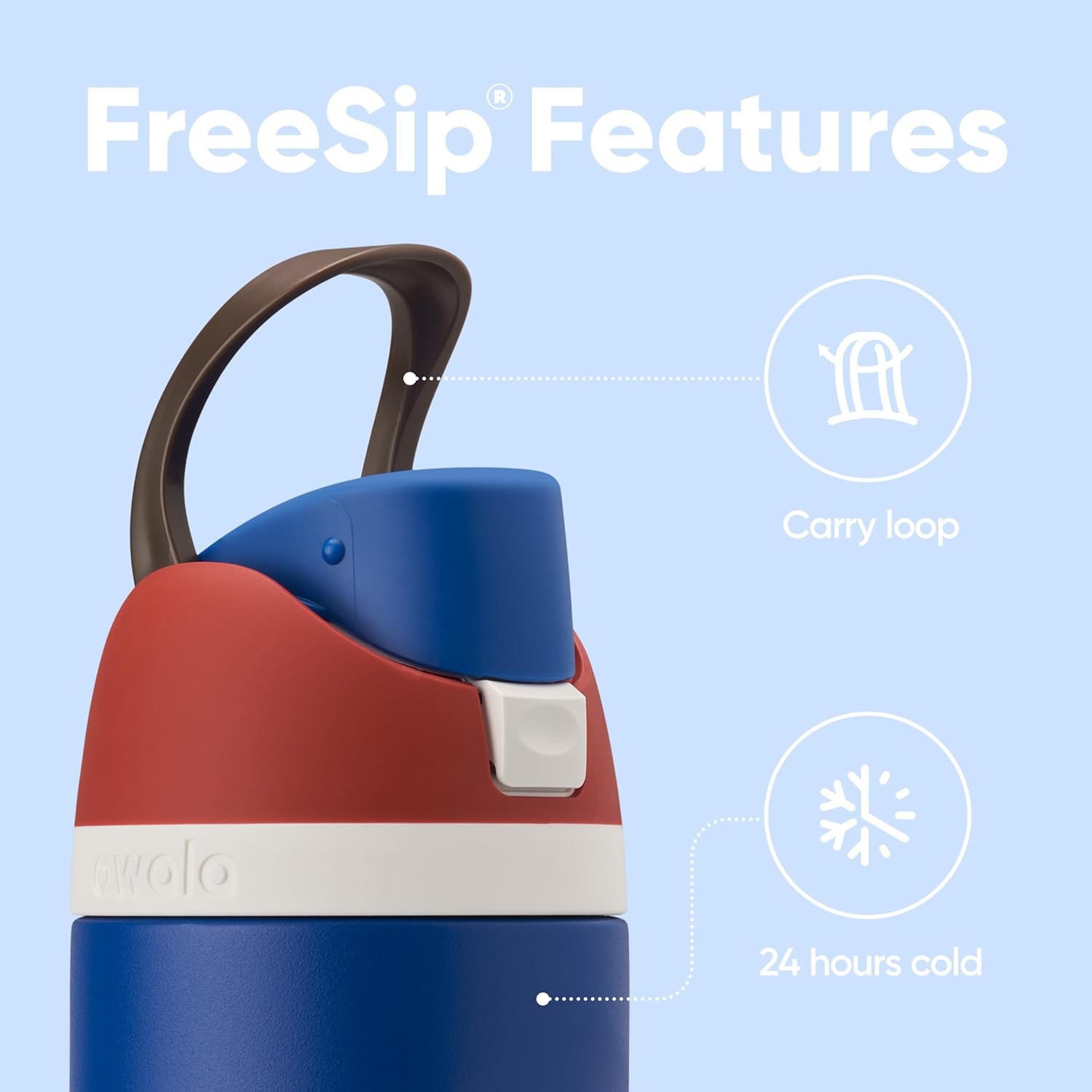 Freesip Botella de Agua de acero inoxidable con popote - Edición Marvel