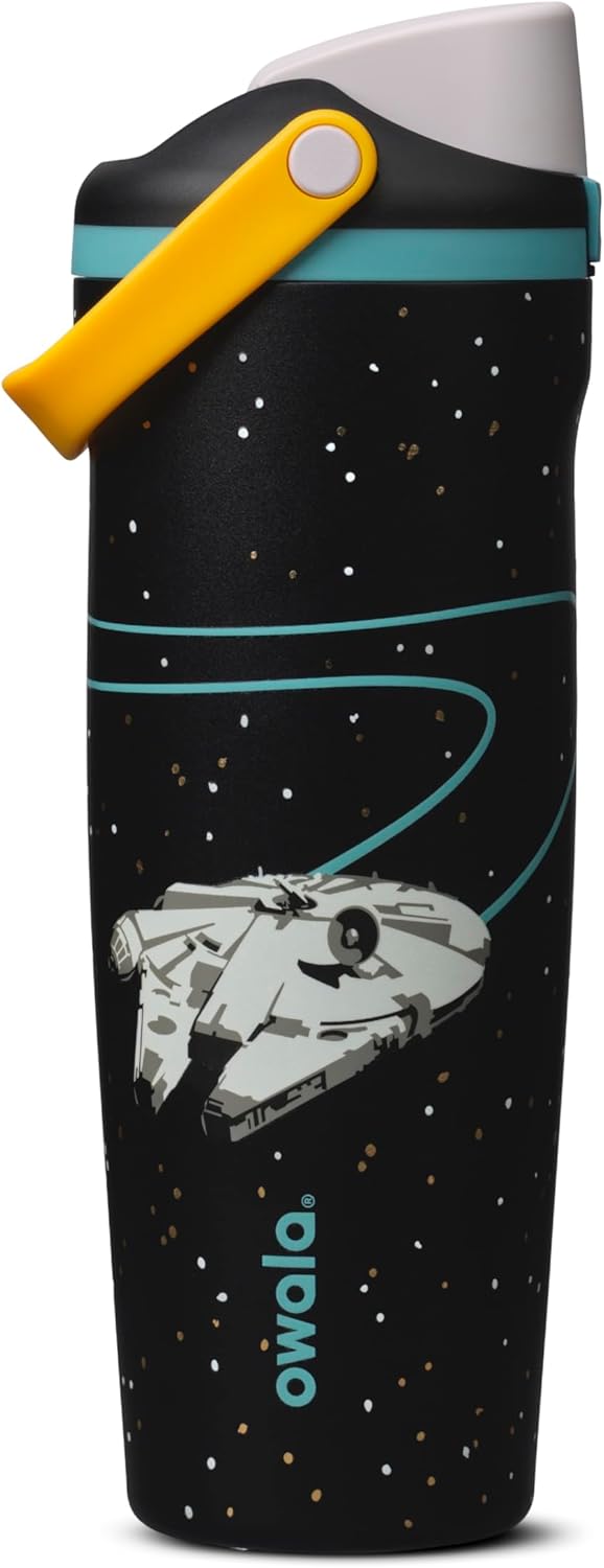 Freesip Botella de Agua de acero inoxidable con popote - Edición Star Wars