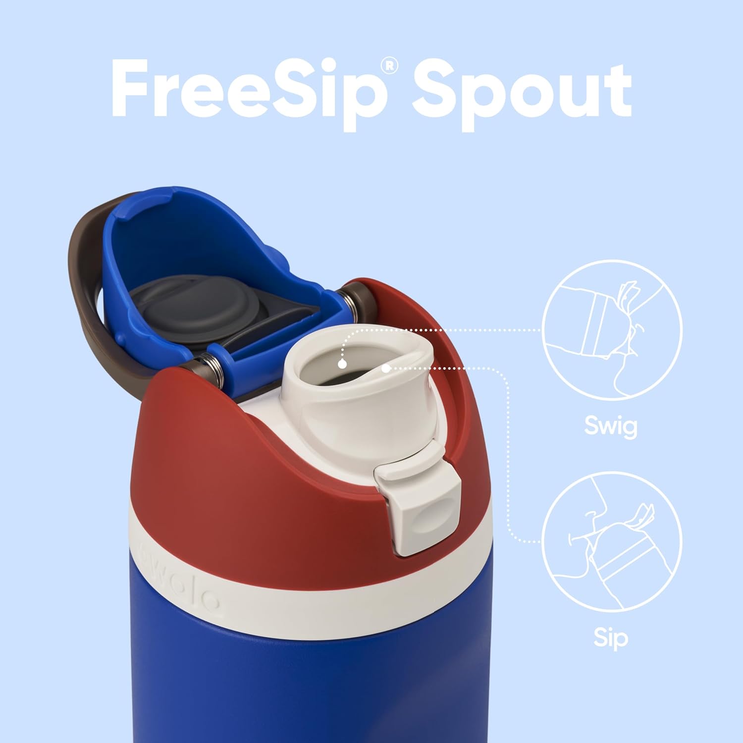 Freesip Botella de Agua de acero inoxidable con popote - Edición Marvel