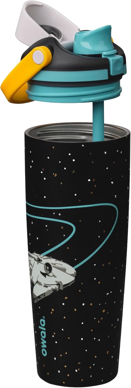 Freesip Botella de Agua de acero inoxidable con popote - Edición Star Wars