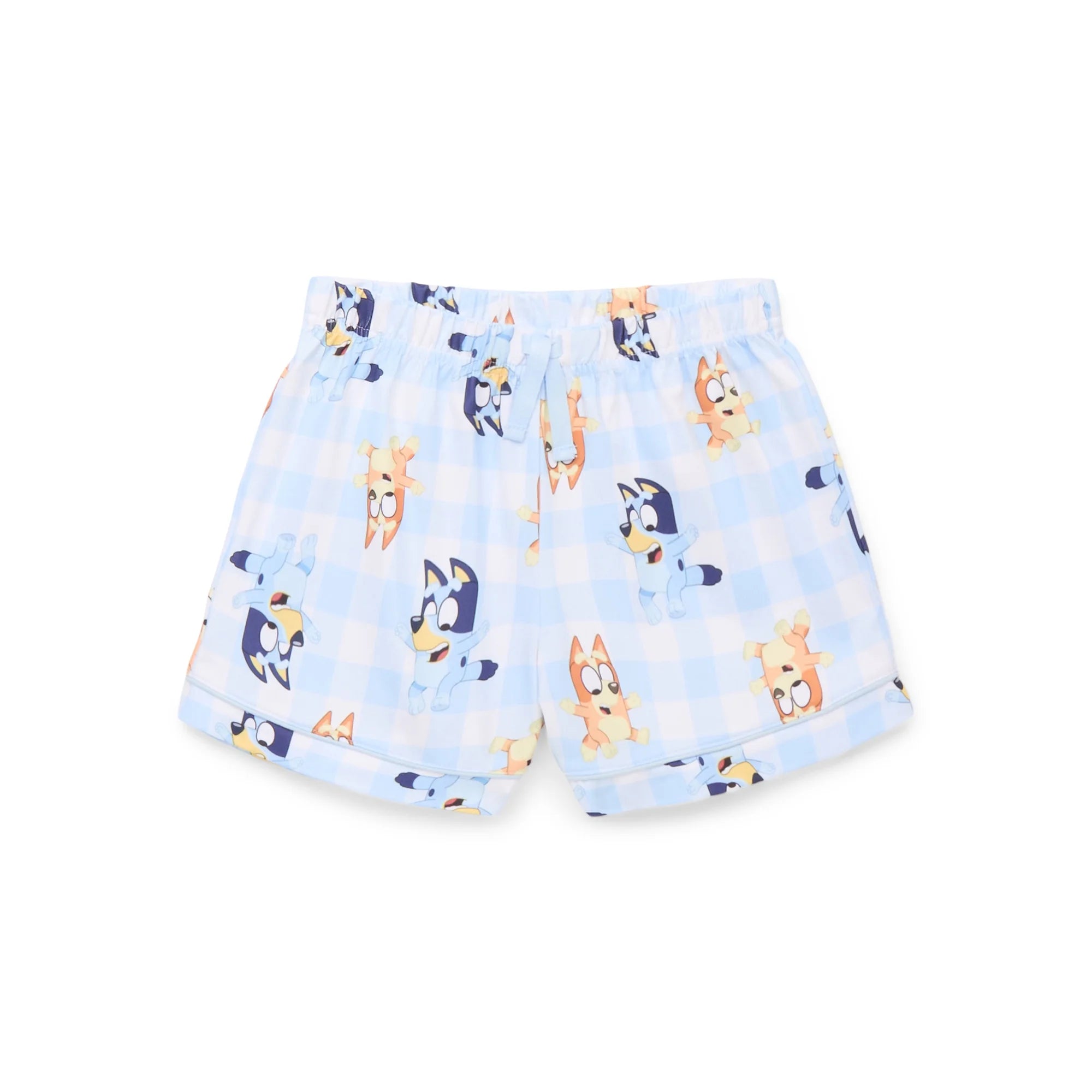 Girls Short Sleeve Button Down Top with Shorts, 2-Piece Pajama Set