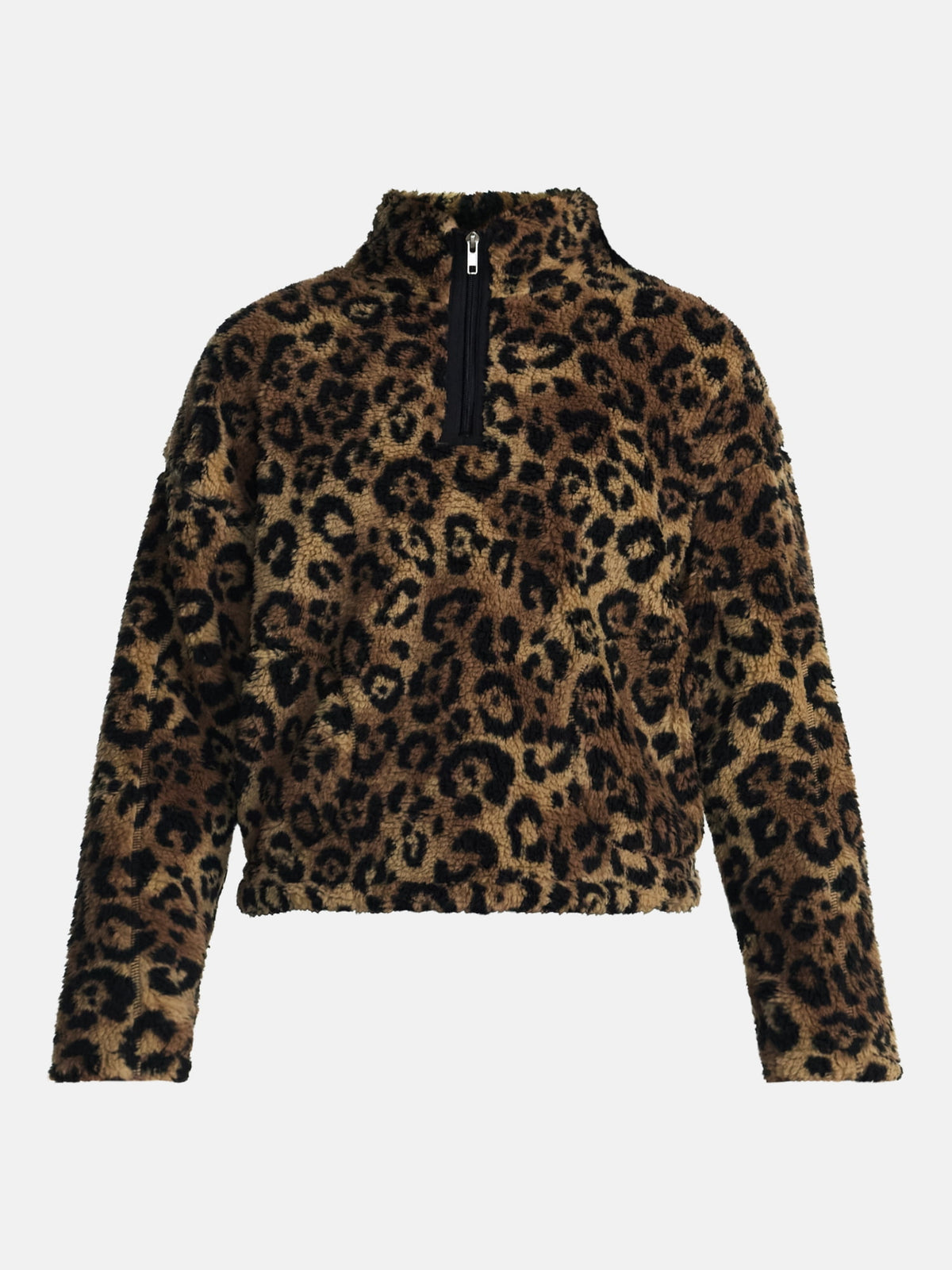 No Boundaries Faux Shearling Plush Pullover para mujer, NOB Animal, fotografía complementaria de la sudadera #color_NOB Animal