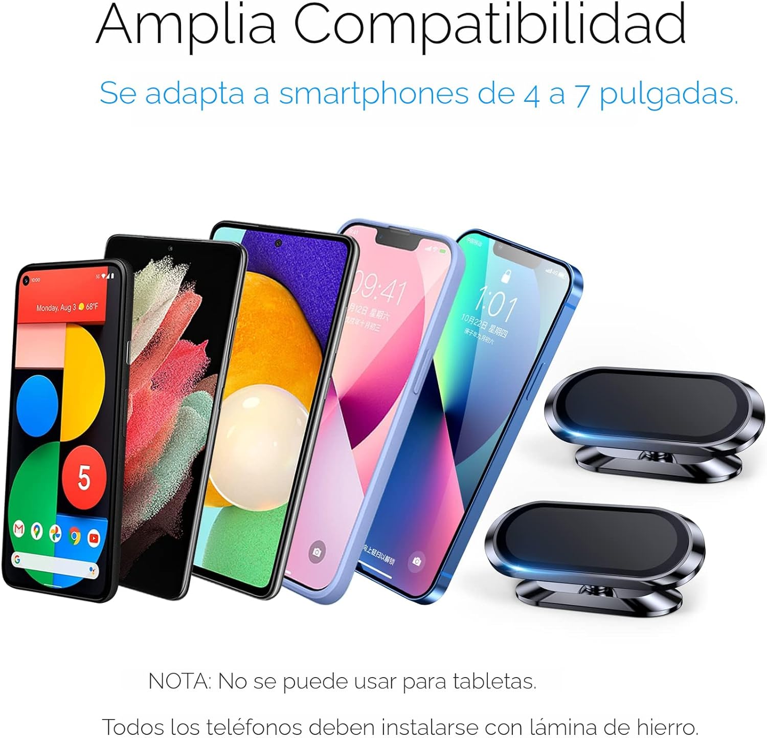 Soporte magnético de teléfono para el tablero del automóvil