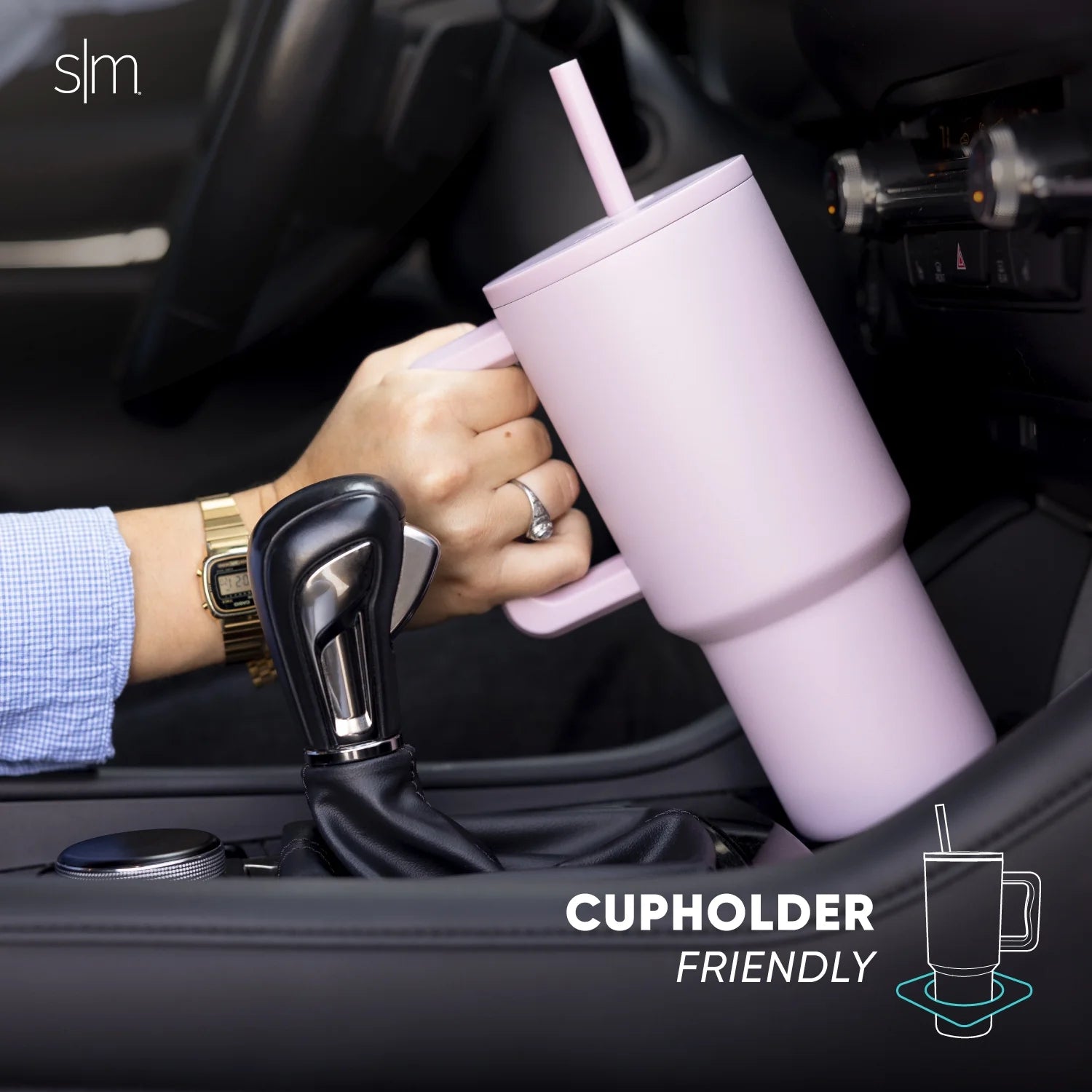 Simple Modern 30 fl oz Insulated Stainless Steel Trek Tumbler with Straw Lid - Snowflake