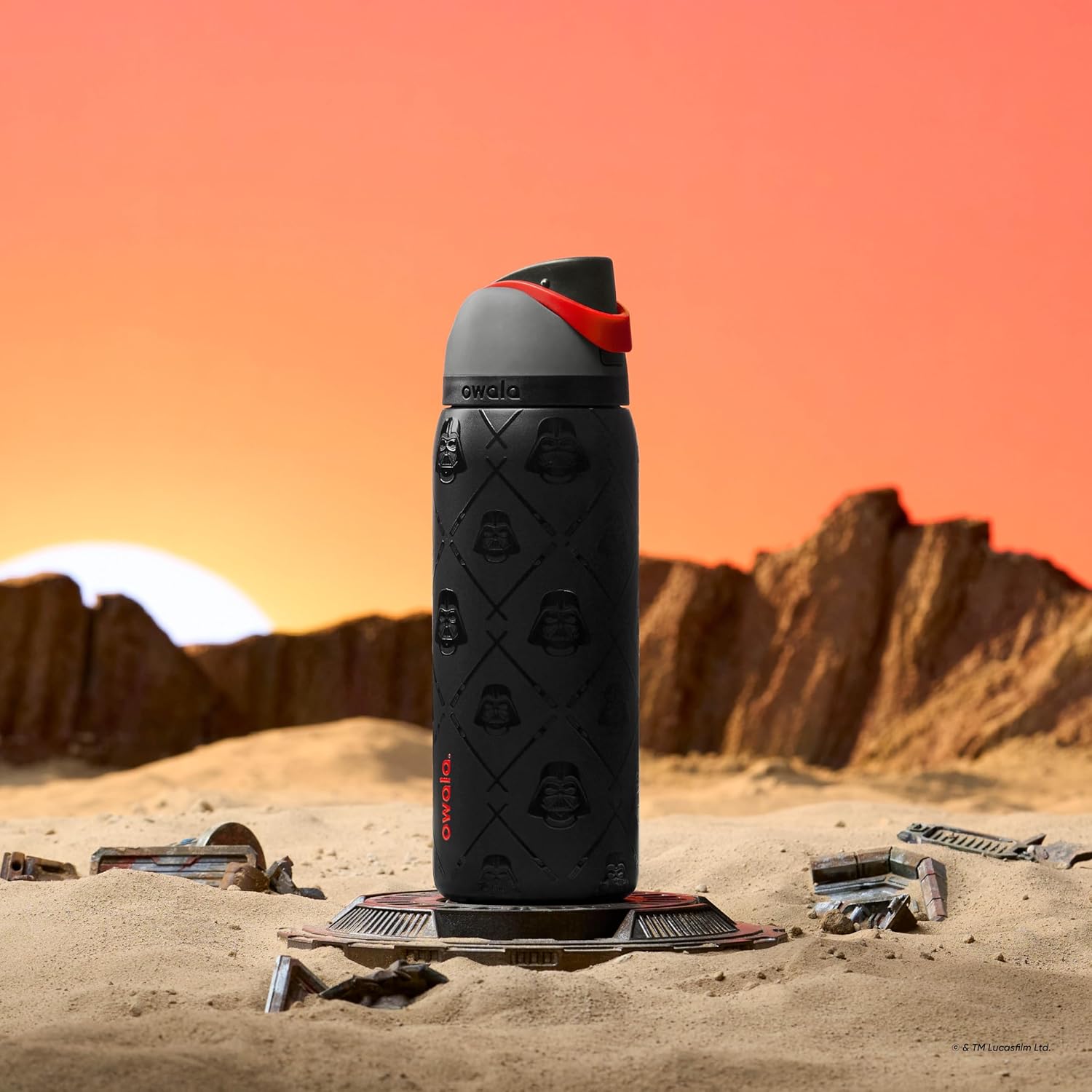 Freesip Botella de Agua de acero inoxidable con popote - Darth Vader