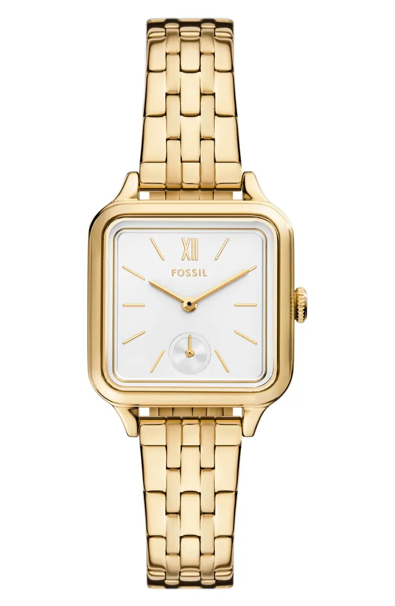 Reloj Fossil Colleen dorado para mujer con caja cuadrada