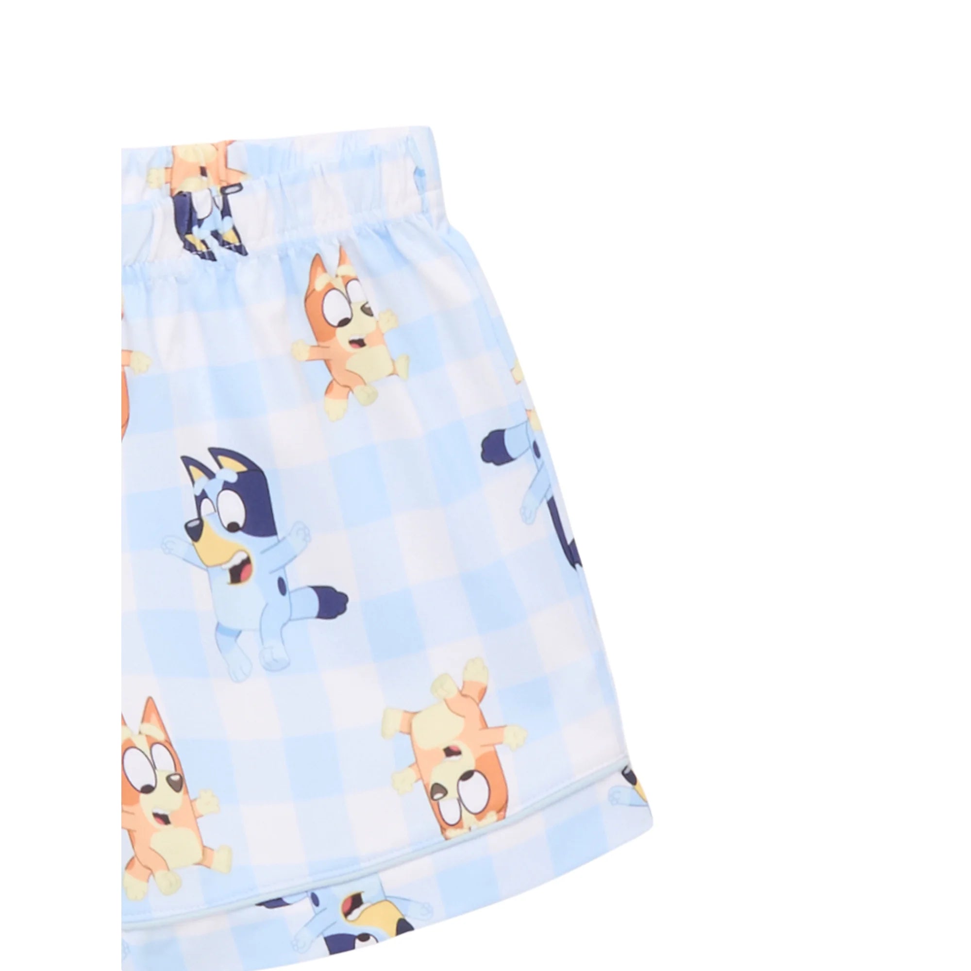 Girls Short Sleeve Button Down Top with Shorts, 2-Piece Pajama Set