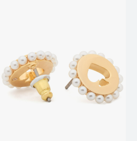 Spot The Spade Pearl Halo Studs