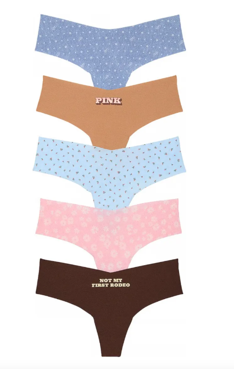 5-Pack No-Show Thong Panties