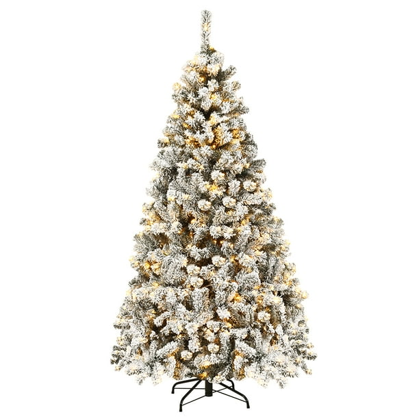 Árbol de Navidad Premium Snow 9" ft pies (2.74 metros) Preiluminado